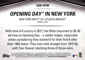 2018 Topps Opening Day - Opening Day #ODB-NYM New York Mets Back