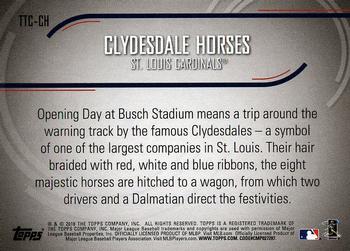 2018 Topps Opening Day - Team Traditions & Celebrations #TTC-CH Clydesdale Horses Back