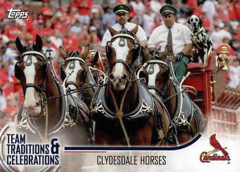 2018 Topps Opening Day - Team Traditions & Celebrations #TTC-CH Clydesdale Horses Front