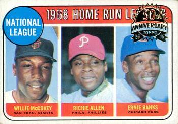 2018 Topps Heritage - 50th Anniversary Buybacks #6 1968 NL Home Run Leaders - Willie McCovey / Richie Allen / Ernie Banks Front