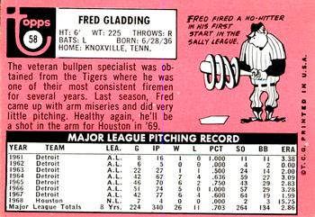 2018 Topps Heritage - 50th Anniversary Buybacks #58 Fred Gladding Back