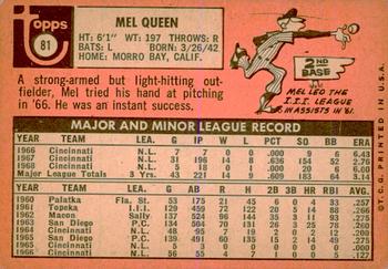 2018 Topps Heritage - 50th Anniversary Buybacks #81 Mel Queen Back