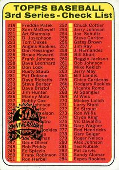2018 Topps Heritage - 50th Anniversary Buybacks #214 3rd Series Checklist 219-327 Front