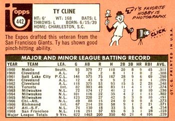 2018 Topps Heritage - 50th Anniversary Buybacks #442 Ty Cline Back