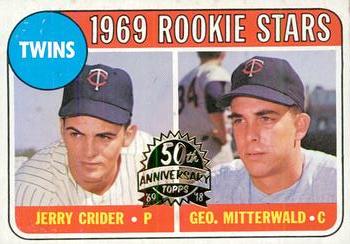 2018 Topps Heritage - 50th Anniversary Buybacks #491 Twins 1969 Rookie Stars Jerry Crider/ Geo. Mitterwald Front