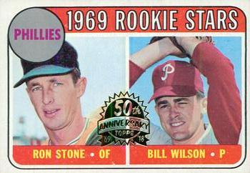 2018 Topps Heritage - 50th Anniversary Buybacks #576 Phillies 1969 Rookie Stars Ron Stone / Bill Wilson Front