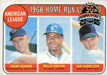 2018 Topps Heritage - 50th Anniversary Buybacks #5 1968 AL Home Run Leaders - Frank Howard / Willie Horton / Ken Harrelson Front