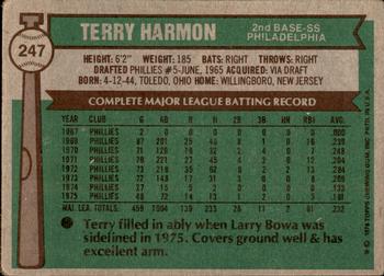 2015 Topps - Topps Originals Buybacks 1976 #247 Terry Harmon Back