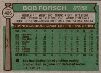 2015 Topps - Topps Originals Buybacks 1976 #426 Bob Forsch Back