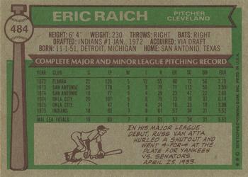 2015 Topps - Topps Originals Buybacks 1976 #484 Eric Raich Back
