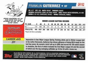 2006 Topps Updates & Highlights - Limited Edition #UH162 Franklin Gutierrez Back