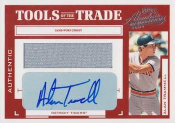 2004 Playoff Absolute Memorabilia - Tools of the Trade Material Signature Single #3 Alan Trammell Front