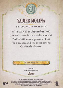 2018 Topps Gypsy Queen - Missing Team Name #6 Yadier Molina Back