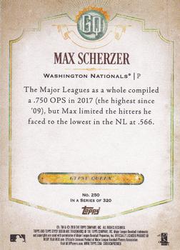 2018 Topps Gypsy Queen - Missing Team Name #250 Max Scherzer Back
