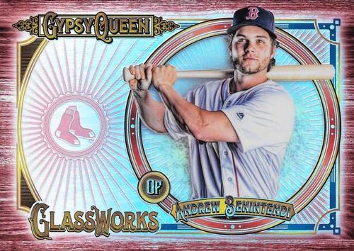 2018 Topps Gypsy Queen - GQ GlassWorks Box Toppers Red #GW-AB Andrew Benintendi Front