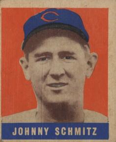 1948-49 Leaf #48 Johnny Schmitz Front