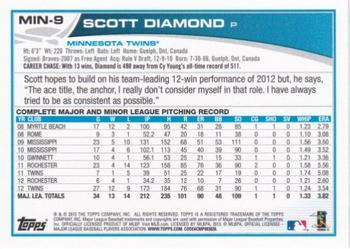 2013 Topps Minnesota Twins #MIN-9 Scott Diamond Back