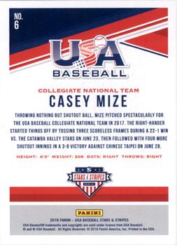 2018 Panini USA Baseball Stars & Stripes - Longevity #6 Casey Mize Back