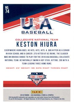 2018 Panini USA Baseball Stars & Stripes - Longevity #74 Keston Hiura Back