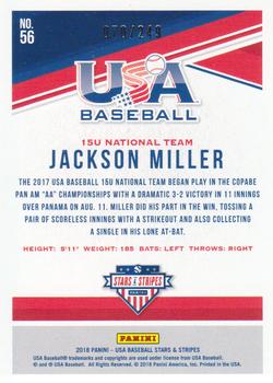 2018 Panini USA Baseball Stars & Stripes - Longevity Base Ruby #56 Jackson Miller Back