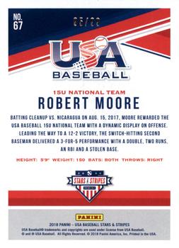 2018 Panini USA Baseball Stars & Stripes - Longevity Holo Foil #67 Robert Moore Back