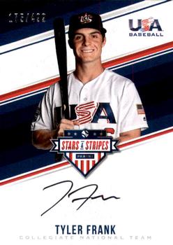 2018 Panini USA Baseball Stars & Stripes - CNT Signatures Black Ink #TF Tyler Frank Front