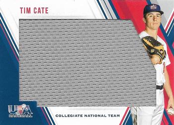 2018 Panini USA Baseball Stars & Stripes - Jumbo Materials #23 Tim Cate Front