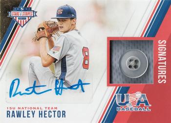 2018 Panini USA Baseball Stars & Stripes - Stars and Stripes Buttons Signatures #63 Rawley Hector Front