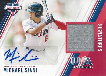 2018 Panini USA Baseball Stars & Stripes - Stars and Stripes Signatures #41 Michael Siani Front