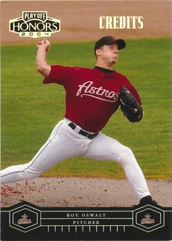 2004 Playoff Honors - Credits Gold #94 Roy Oswalt Front