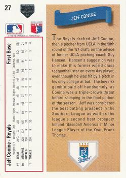 1991 Upper Deck #27 Jeff Conine Back