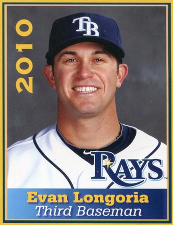 2010 St. Petersburg Times Tampa Bay Rays Collector Cards #NNO Evan Longoria Front