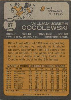2014 Topps - 75th Anniversary Buybacks 1973 #27 Bill Gogolewski Back