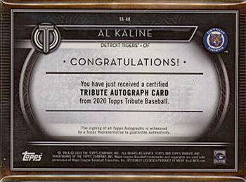 2018 Topps Tribute - Autographs Blue #TA-AK Al Kaline Back
