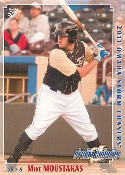 2011 MultiAd Omaha Storm Chasers - Non-Numbered Promo #NNO Mike Moustakas Front