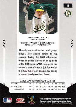 2004 Leaf Certified Materials #18 Barry Zito Back