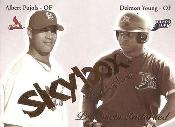 2004 SkyBox Autographics - Prospects Endorsed #1PE Albert Pujols / Delmon Young Front