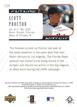 2004 SP Authentic #124 Scott Proctor Back