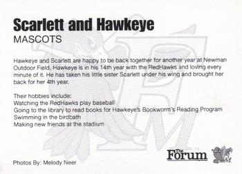 2009 Fargo-Moorhead RedHawks #NNO Scarlett / Hawkeye Back