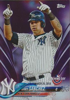 2018 Topps Opening Day - Purple #72 Gary Sanchez Front