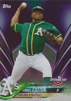 2018 Topps Opening Day - Purple #77 Jharel Cotton Front