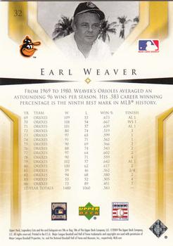 2004 SP Legendary Cuts #32 Earl Weaver Back