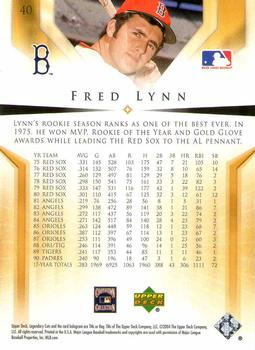 2004 SP Legendary Cuts #40 Fred Lynn Back