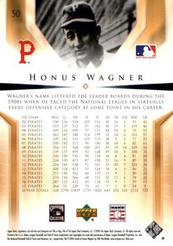 2004 SP Legendary Cuts #50 Honus Wagner Back