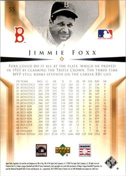 2004 SP Legendary Cuts #55 Jimmie Foxx Back