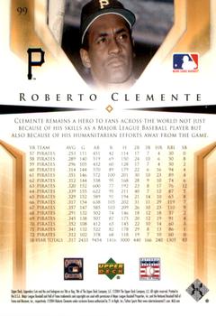 2004 SP Legendary Cuts #99 Roberto Clemente Back