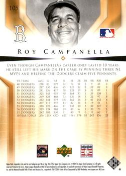 2004 SP Legendary Cuts #105 Roy Campanella Back