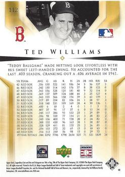 2004 SP Legendary Cuts #112 Ted Williams Back