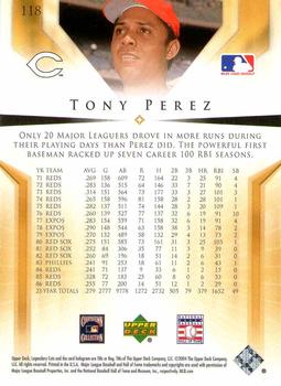 2004 SP Legendary Cuts #118 Tony Perez Back