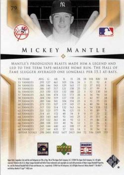 2004 SP Legendary Cuts #79 Mickey Mantle Back